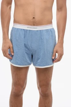 Boxer in Cotone Stretch con Elastico Logato>Dsquared2 Clearance