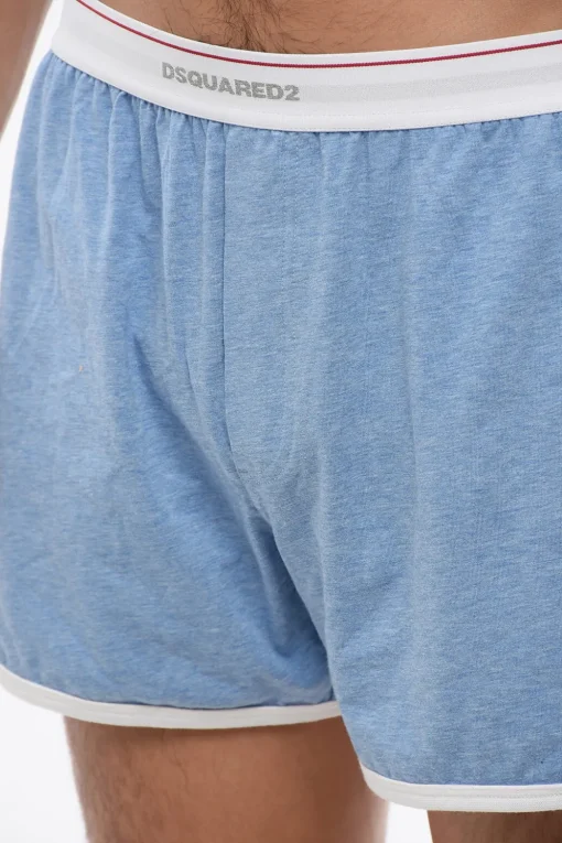Boxer in Cotone Stretch con Elastico Logato>Dsquared2 Clearance