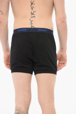 Boxer In Misto Cotone Con Banda Logata>Dsquared2 Hot