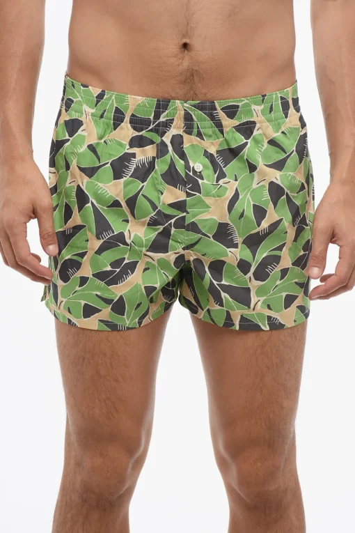Boxer in Popeline Motivo Vegetale>Dsquared2 Hot