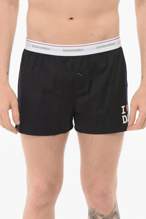 New Boxer LOVE Stampati In Misto Cotone Uomo Intimo