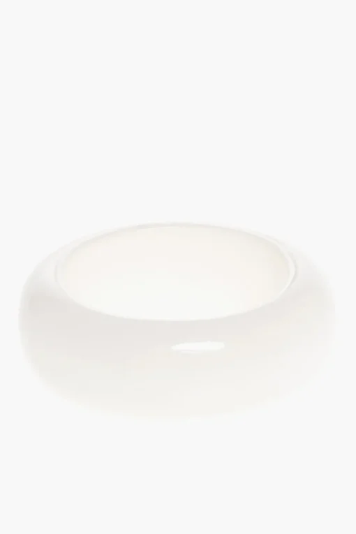 New Bracciale Bangle in Tinta Unita con Logo Dorato Donna Gioielli