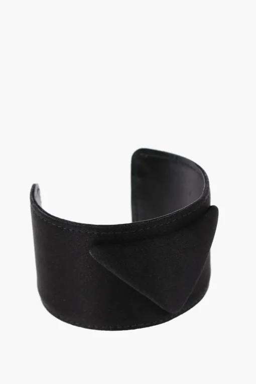 Hot Bracciale Cuff in Satin con Monogram in Rilievo Donna Gioielli
