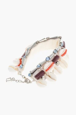 New Bracciale Impreziosito da Conchiglie e Strass Donna Gioielli