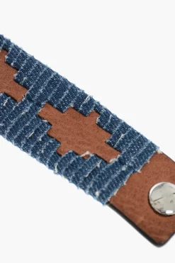 Bracciale In Denim e Pelle con Chiusura a Bottone></noscript>Dsquared2 Clearance