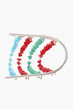Fashion Bracciale in Metallo con Perline Donna Gioielli