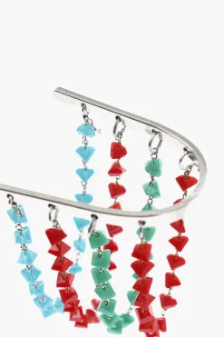 Fashion Bracciale in Metallo con Perline Donna Gioielli