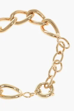 Clearance Bracciale OPEN YOUR HEART in Metallo Effetto Dorato con Charm Donna Gioielli