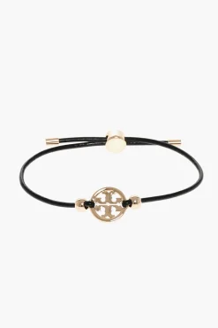 Hot Bracciale Regolabile in Cuoio MILLER con Charm Logato Donna Gioielli