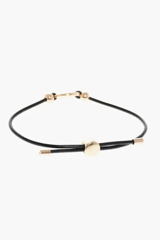 Hot Bracciale Regolabile in Cuoio MILLER con Charm Logato Donna Gioielli
