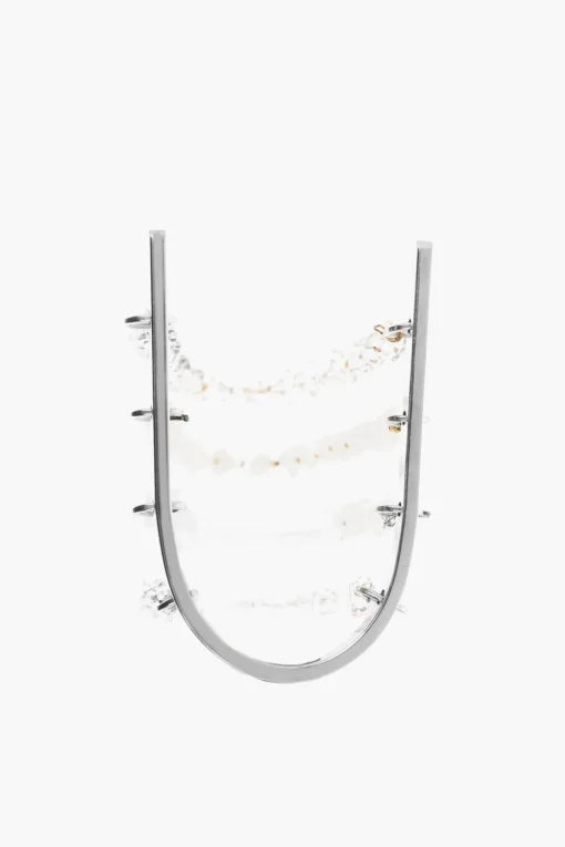 Bracciale Rigido a Catene Multiple Impreziosite da Perline e Cristalli>Dsquared2 Sale