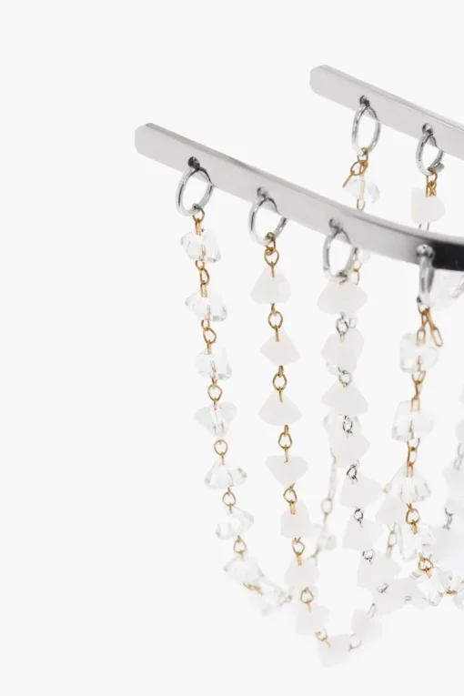 Bracciale Rigido a Catene Multiple Impreziosite da Perline e Cristalli>Dsquared2 Sale
