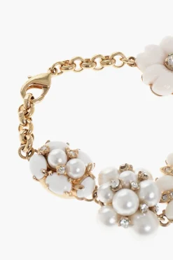 Braccialetto a Catena con Charm a Forma di Fiori in Strass></noscript>Dsquared2 Sale