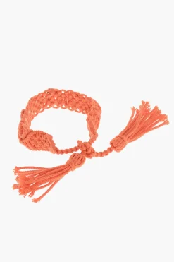 Braccialetto in Crochet con Nappine e Monogram in Rilievo>Dsquared2 Online