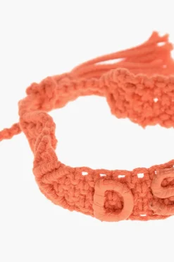 Braccialetto in Crochet con Nappine e Monogram in Rilievo></noscript>Dsquared2 Online