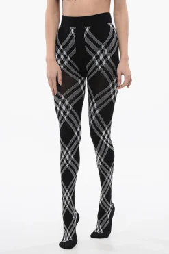 Online Calze in Misto Lana con Motivo Geometrico Donna Intimo