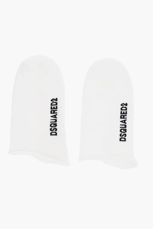 Outlet Calzini In Cotone e Nylon Stretch con Logo a Contrasto Uomo Intimo