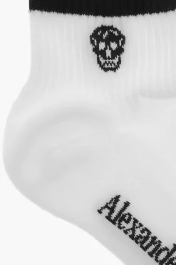 Clearance Calzini in Misto Cotone con Dettagli a Contrasto Donna Intimo