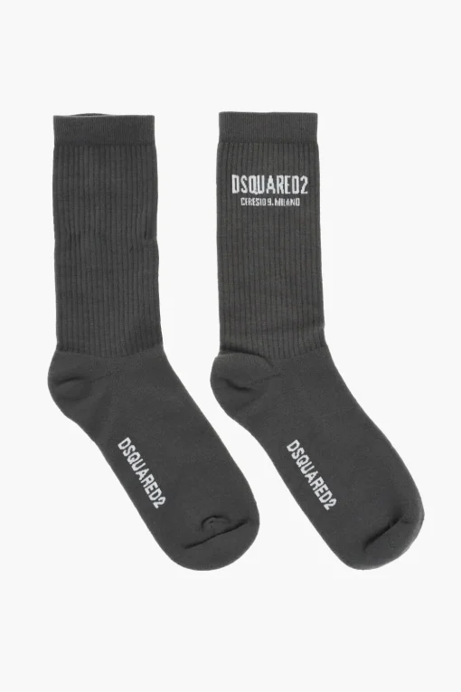 Calzini Lunghi a Coste e a Tinta Unita>Dsquared2 Outlet