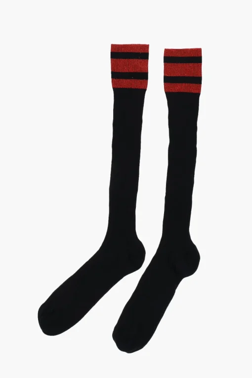 Calzini Lunghi a Costine con Dettagli in Lurex>Dsquared2 Discount