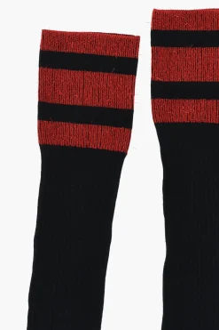 Calzini Lunghi a Costine con Dettagli in Lurex>Dsquared2 Discount