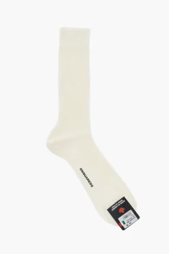 Best Calzini Lunghi a Costine con Logo a Contrasto Uomo Intimo