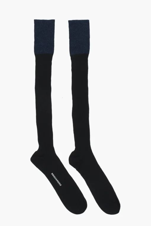 Calzini Lunghi a Costine con Dettaglio in Lurex>Dsquared2 New