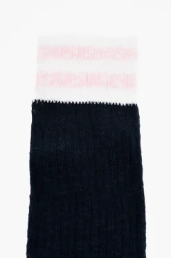 Calzini Lunghi a Tinta Unita con Ricami a Contrasto>Dsquared2 Fashion