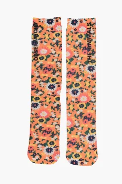 New Calzini Lunghi in Motivo Floreale Abbigliamento