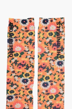 New Calzini Lunghi in Motivo Floreale Abbigliamento