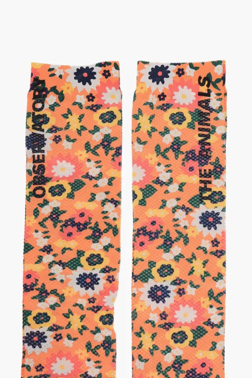 New Calzini Lunghi in Motivo Floreale Abbigliamento