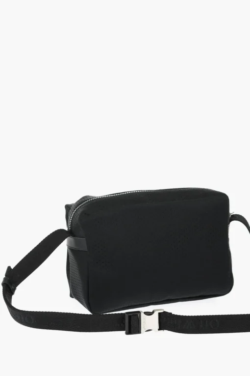 Camera Bag in Nylon Traforato con Logo Stampato>Off-White New