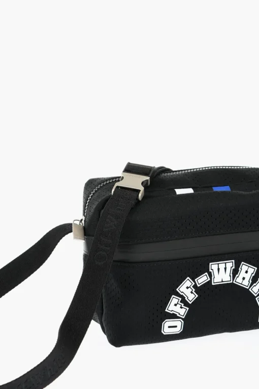 Camera Bag in Nylon Traforato con Logo Stampato>Off-White New