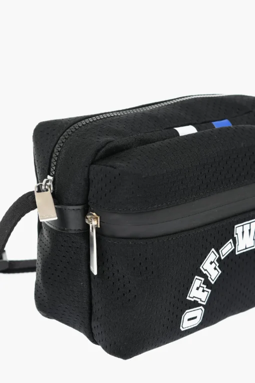 Camera Bag in Nylon Traforato con Logo Stampato>Off-White New