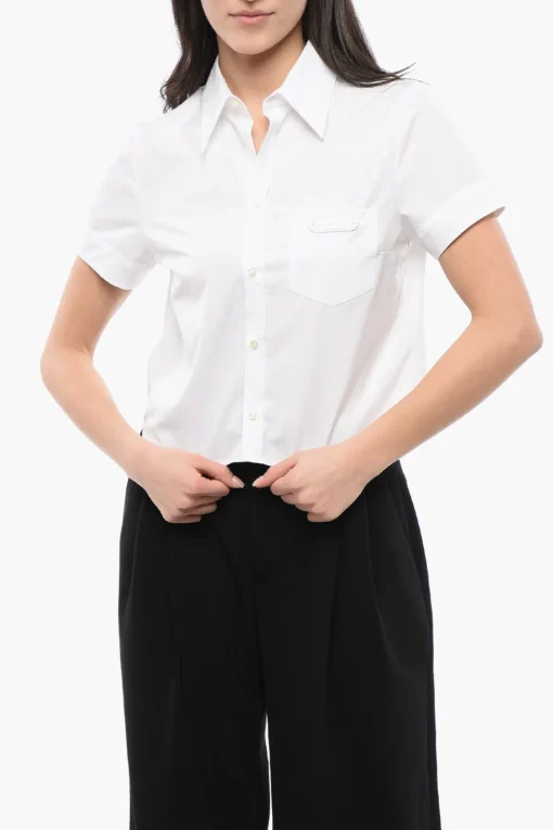 Camicia a Crop MINI con Taschino Logato>Dsquared2 Discount
