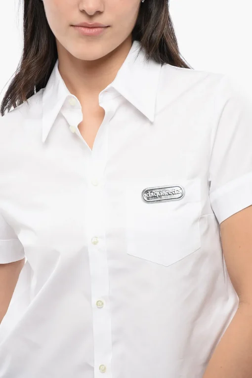 Camicia a Crop MINI con Taschino Logato>Dsquared2 Discount