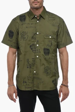 Camicia a Maniche Corte con Fantasia Basquiat>Junya Watanabe Hot