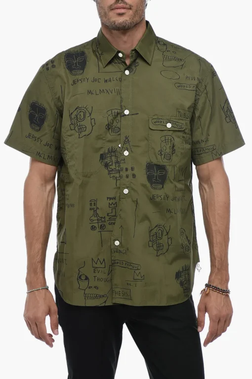 Camicia a Maniche Corte con Fantasia Basquiat>Junya Watanabe Hot