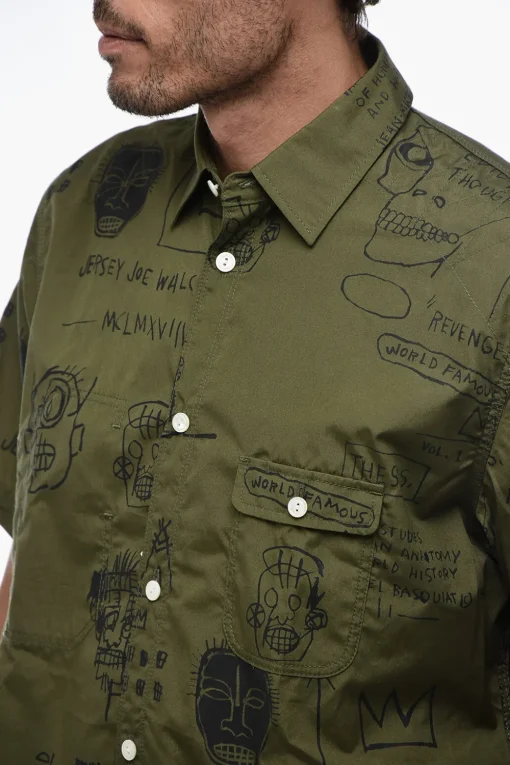 Camicia a Maniche Corte con Fantasia Basquiat>Junya Watanabe Hot
