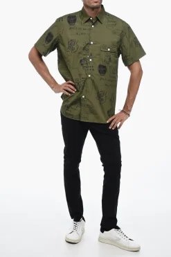 Camicia a Maniche Corte con Fantasia Basquiat></noscript>Junya Watanabe Hot
