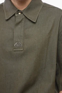 Discount Camicia a Maniche Corte in Cotone con Tasche a Toppa Uomo Camicie