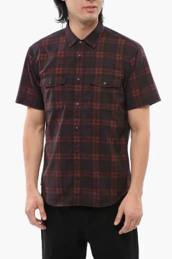 Camicia A Maniche Corte MESH A Quadri>Woolrich Fashion