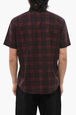 Camicia A Maniche Corte MESH A Quadri>Woolrich Fashion