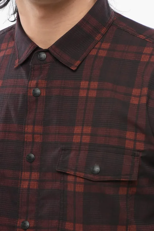 Camicia A Maniche Corte MESH A Quadri>Woolrich Fashion