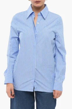 Discount Camicia A Maniche Lunghe Con Stampa A Righe Donna Camicie