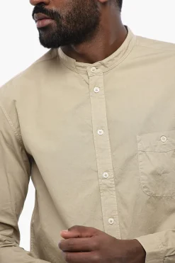 Camicia A Maniche Lunghe Con Collo Coreano></noscript>Altea Sale