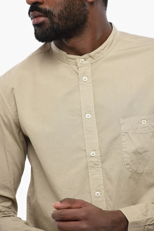 Camicia A Maniche Lunghe Con Collo Coreano>Altea Sale