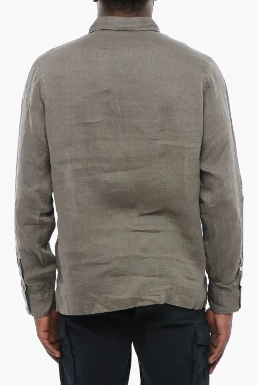 Camicia A Maniche Lunghe In Lino>Altea Best
