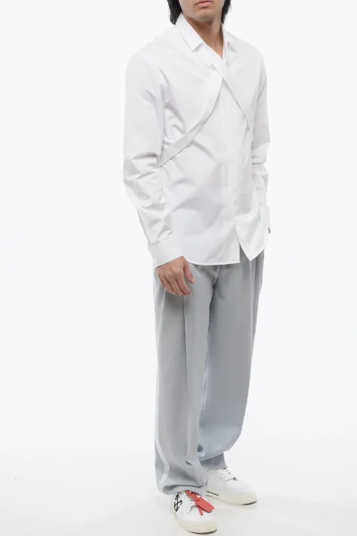 Best Camicia A Maniche Lunghe Con Dettaglio Incrociato Uomo Camicie