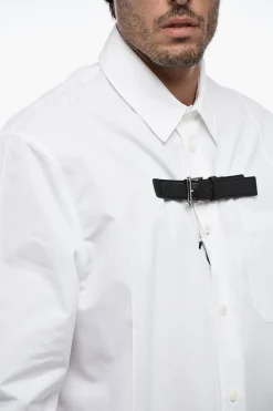 Camicia A Maniche Lunghe Con Dettaglio Fibbia></noscript>Versace Discount